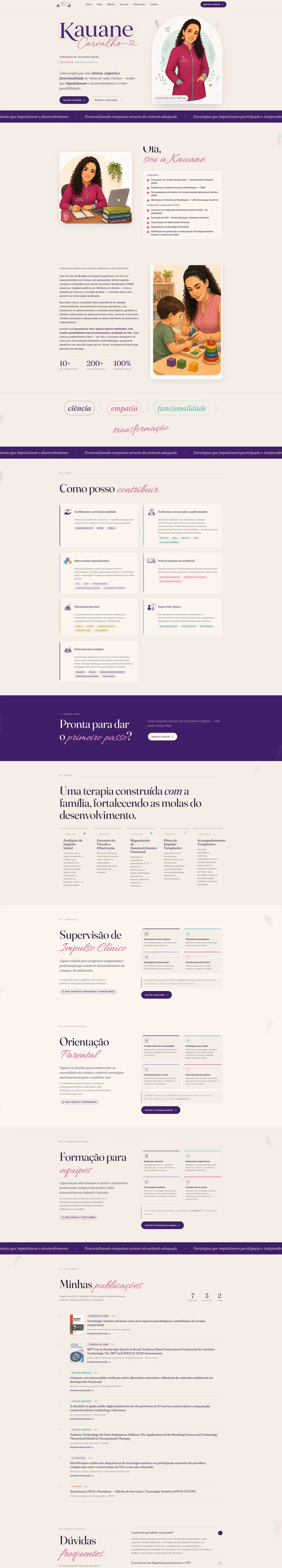 Screenshot do site Terapeuta Kauane